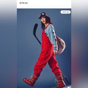 Red Snow Suit Super Warm for Winter! Free People!